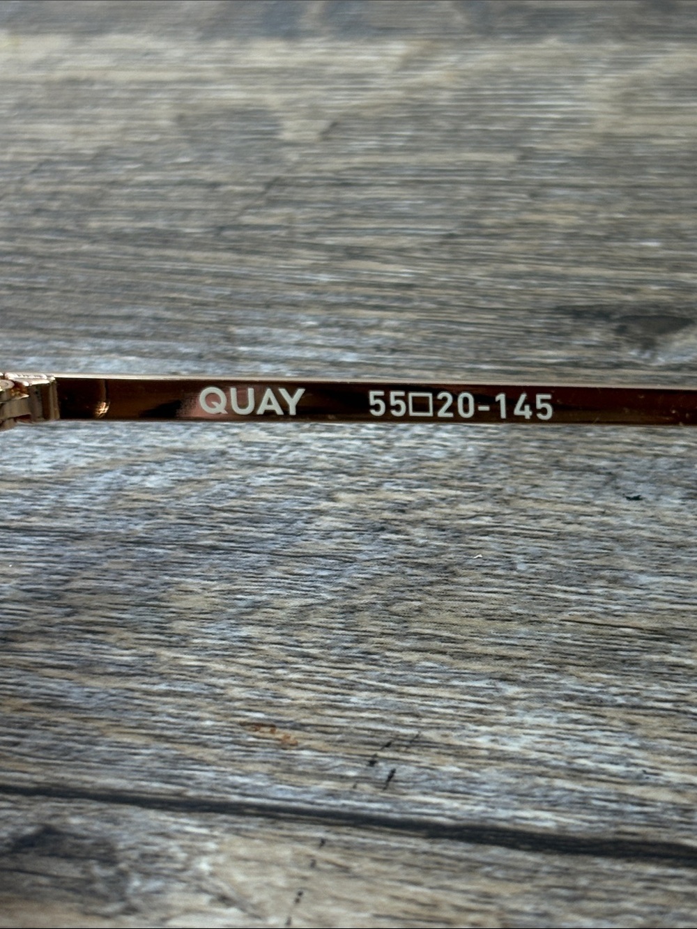 QUAY TTYL 1212 Square Sunglasses Rose Gold Brown Gradient Lens 55mm - Picture 6 of 9